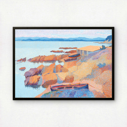 Calanque des Antibois by Henri-Edmond Cross Art Print | Pointillism Giclee Reproduction | French Neo-Impressionist Wall Decor