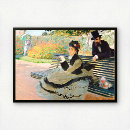 Monet Camille Monet on a Garden Bench Art Print | Giclee Fine Art Reproduction | Impressionist Wall Decor