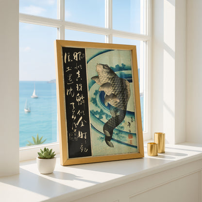 Carp and Waterweeds by Katsushika Taito II | Premium Art Print
