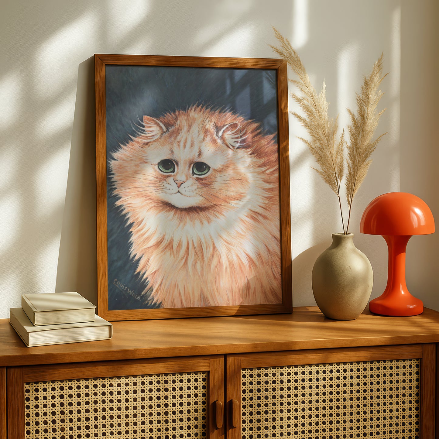Louis Wain: Charming Ginger Cat | Giclée Fine Art Print | Cat Poster for Cat Lovers