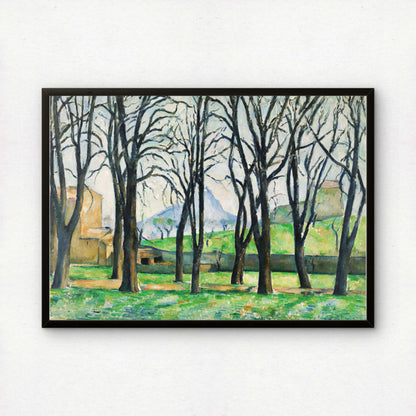 Chestnut Trees at Jas de Bouffan by Paul Cezanne Print | Premium Giclee Art Print | Post-Impressionist Wall Art | Museum Quality Reproduction