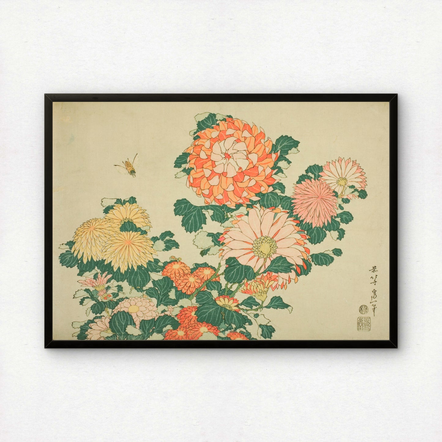 Chrysanthemum and Horsefly by Katsushika Hokusai | Premium Art Print