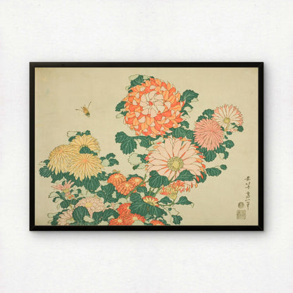 Chrysanthemum and Horsefly by Katsushika Hokusai | Premium Art Print