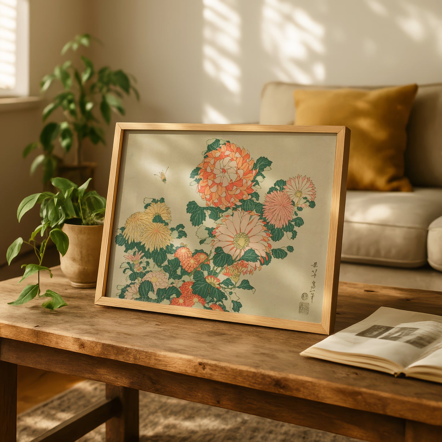 Chrysanthemum and Horsefly by Katsushika Hokusai | Premium Art Print