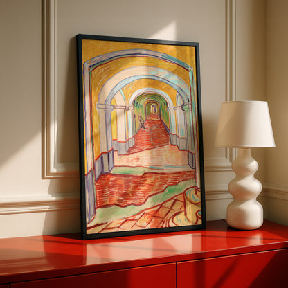 Corridor in the Asylum by Vincent Van Gogh | Premium Giclée Art Print | Museum Quality Wall Art