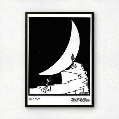 Crescent Moon by William T Horton | Premium B&W Art Print