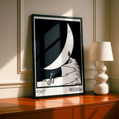 Crescent Moon by William T Horton | Premium B&W Art Print