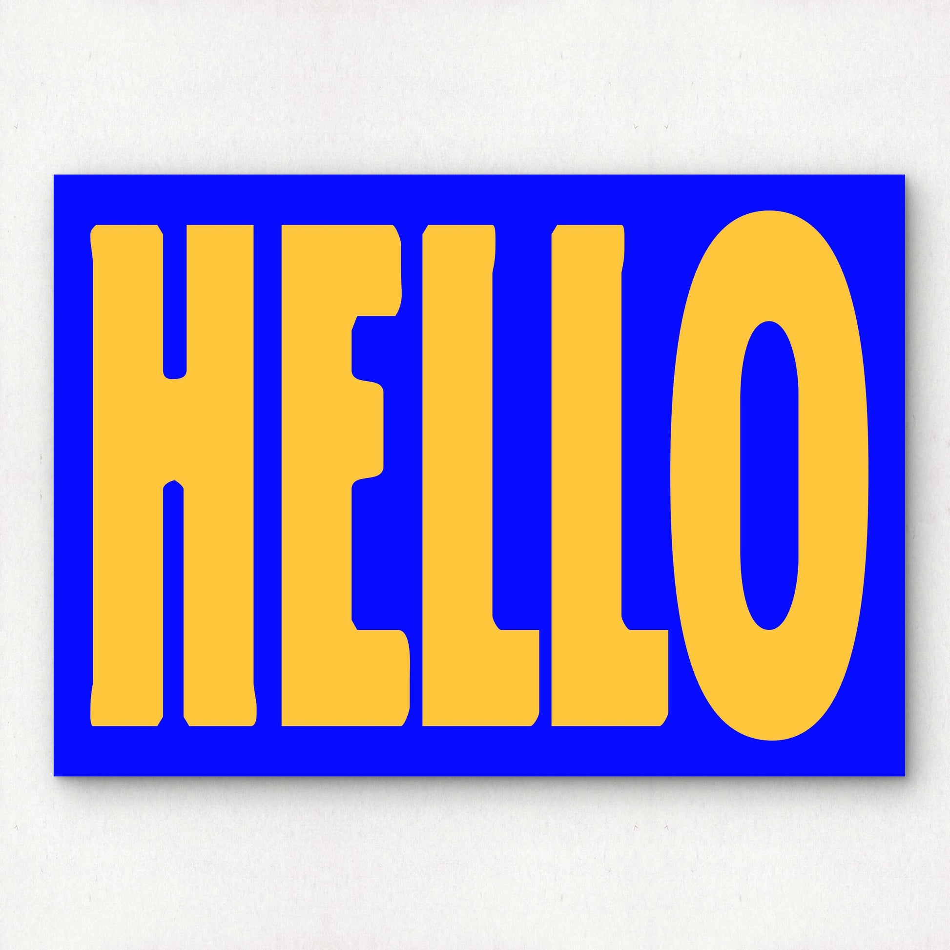 HELLO | Bold Word Art Print | Simple Greeting Premium Giclée Art Print