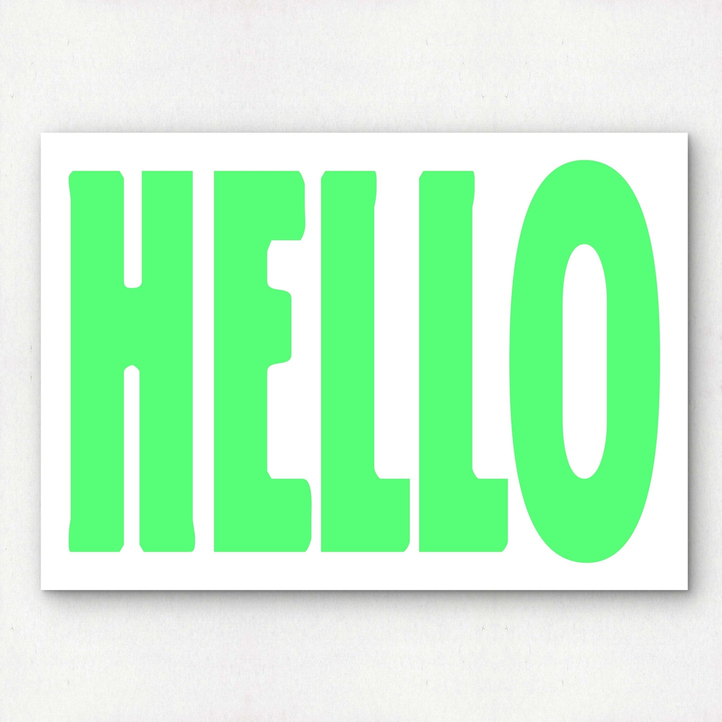 HELLO | Bold Word Art Print | Simple Greeting Premium Giclée Art Print