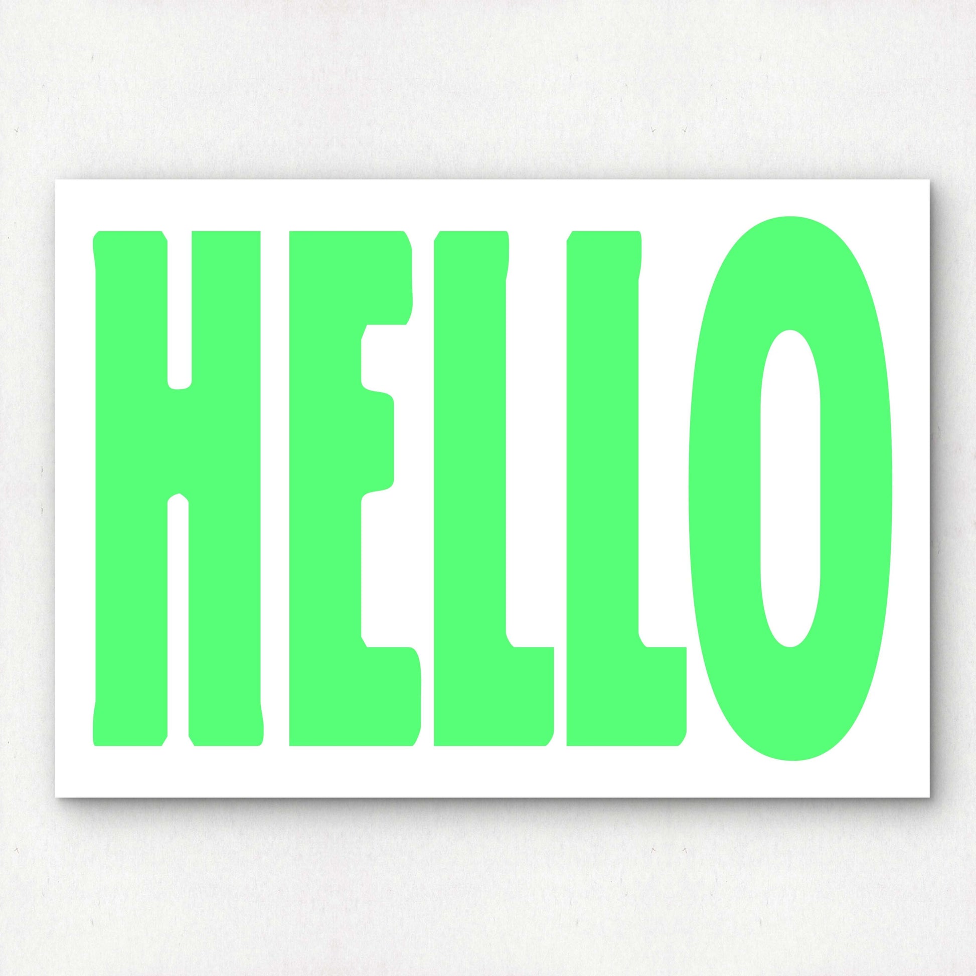 HELLO | Bold Word Art Print | Simple Greeting Premium Giclée Art Print