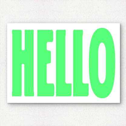 HELLO | Bold Word Art Print | Simple Greeting Premium Giclée Art Print