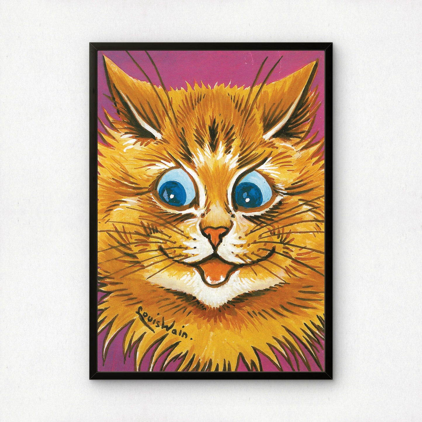 Louis Wain: Enthusiastic Anticipation | Giclée Fine Art Print | Cat Art Home Decor