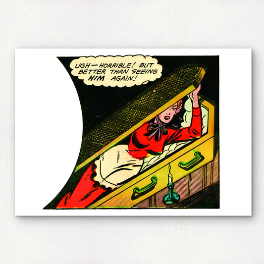Vintage Feminist Pop Art Wall Decor | 1950s Feminism | Premium Giclée Art Print | "Better Than Seeing Him Again" | Unframed