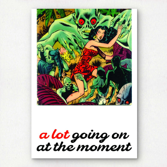 1950s Pin-Up Girl Pop Art Comic Poster | Premium Giclée Art Print | US Golden Age of Comics | "A Lot Going on at the Moment" | Unframed