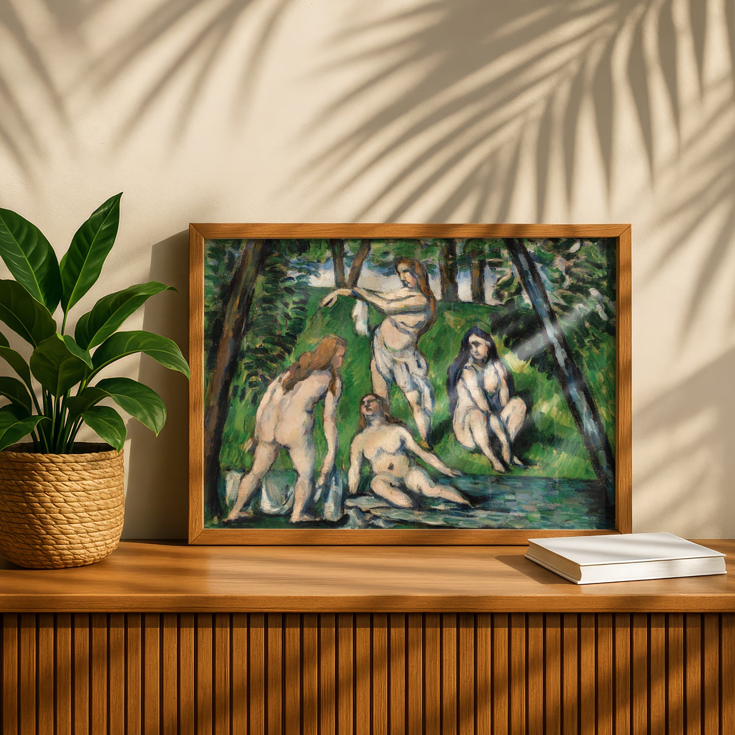 Four Bathers by Paul Cezanne Print | Premium Giclee Art Print | Post-Impressionist Wall Art | Museum Quality Reproduction | Fine Art Print