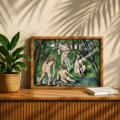 Four Bathers by Paul Cezanne Print | Premium Giclee Art Print | Post-Impressionist Wall Art | Museum Quality Reproduction | Fine Art Print
