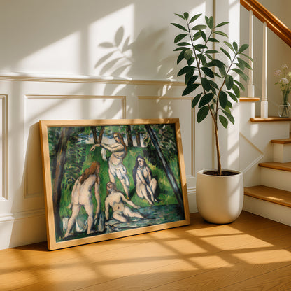 Four Bathers by Paul Cezanne Print | Premium Giclee Art Print | Post-Impressionist Wall Art | Museum Quality Reproduction | Fine Art Print