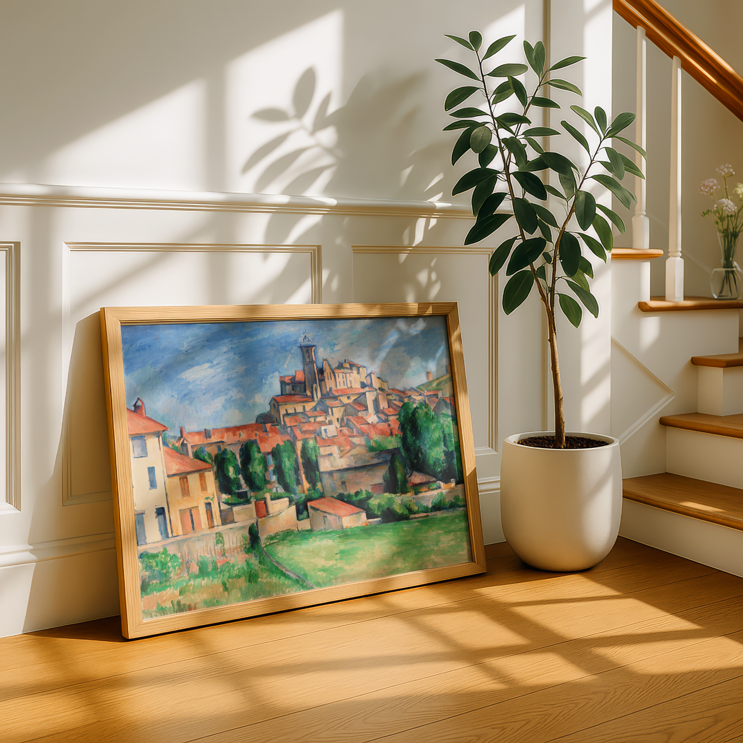 Gardanne Landscape by Paul Cezanne Print | Premium Giclee Art Print | Post-Impressionist Wall Art | Museum Quality Reproduction | Fine Art Print
