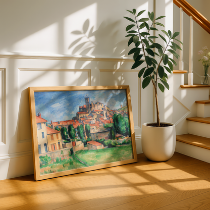 Gardanne Landscape by Paul Cezanne Print | Premium Giclee Art Print | Post-Impressionist Wall Art | Museum Quality Reproduction | Fine Art Print