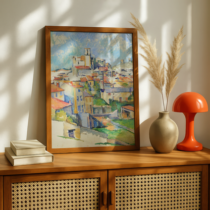 Gardanne by Paul Cezanne Print | Premium Giclee Art Print | Post-Impressionist Wall Art | Museum Quality Reproduction | Fine Art Print
