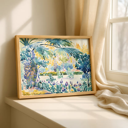 Garden of the Painter at Saint Clair by Henri-Edmond Cross Art Print | Pointillism Giclee Reproduction | French Neo-Impressionist Wall Decor