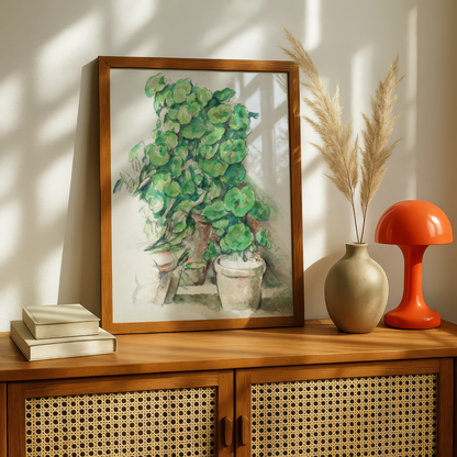 Geraniums by Paul Cezanne Print | Premium Giclee Art Print | Post-Impressionist Wall Art | Museum Quality Reproduction | Fine Art Print