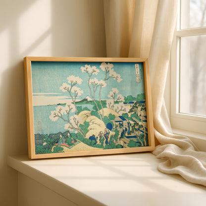 Goten Hill at Shinagawa on the Tokaido by Katsushika Hokusai | Premium Art Print