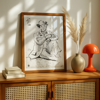 Guillaumin with the Hanged Man by Paul Cezanne Print | Premium Giclee Art Print | Post-Impressionist Wall Art | Museum Quality Reproduction | Fine Art Print