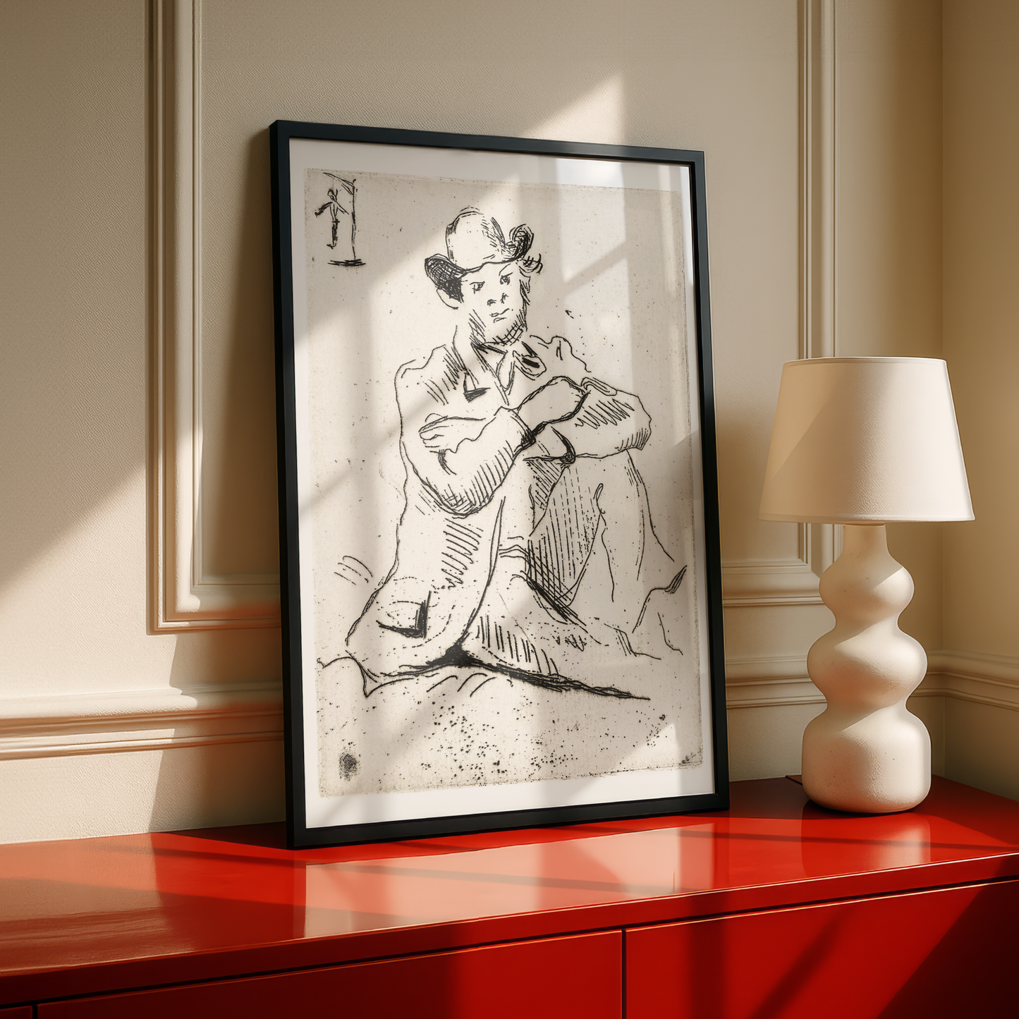 Guillaumin with the Hanged Man by Paul Cezanne Print | Premium Giclee Art Print | Post-Impressionist Wall Art | Museum Quality Reproduction | Fine Art Print