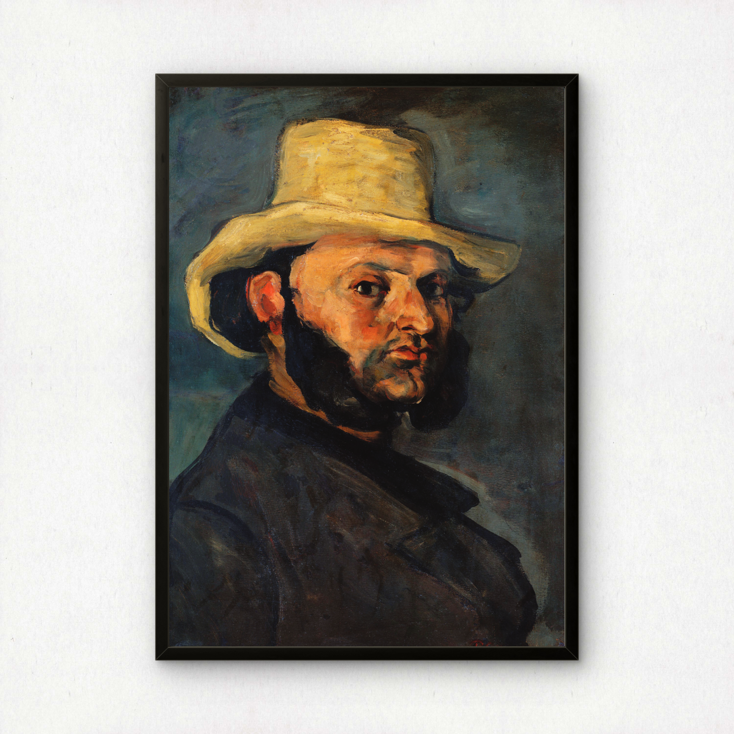 Gustave Boyer in a Straw Hat by Paul Cezanne Print | Premium Giclee Art Print | Post-Impressionist Wall Art | Museum Quality Reproduction | Fine Art Print
