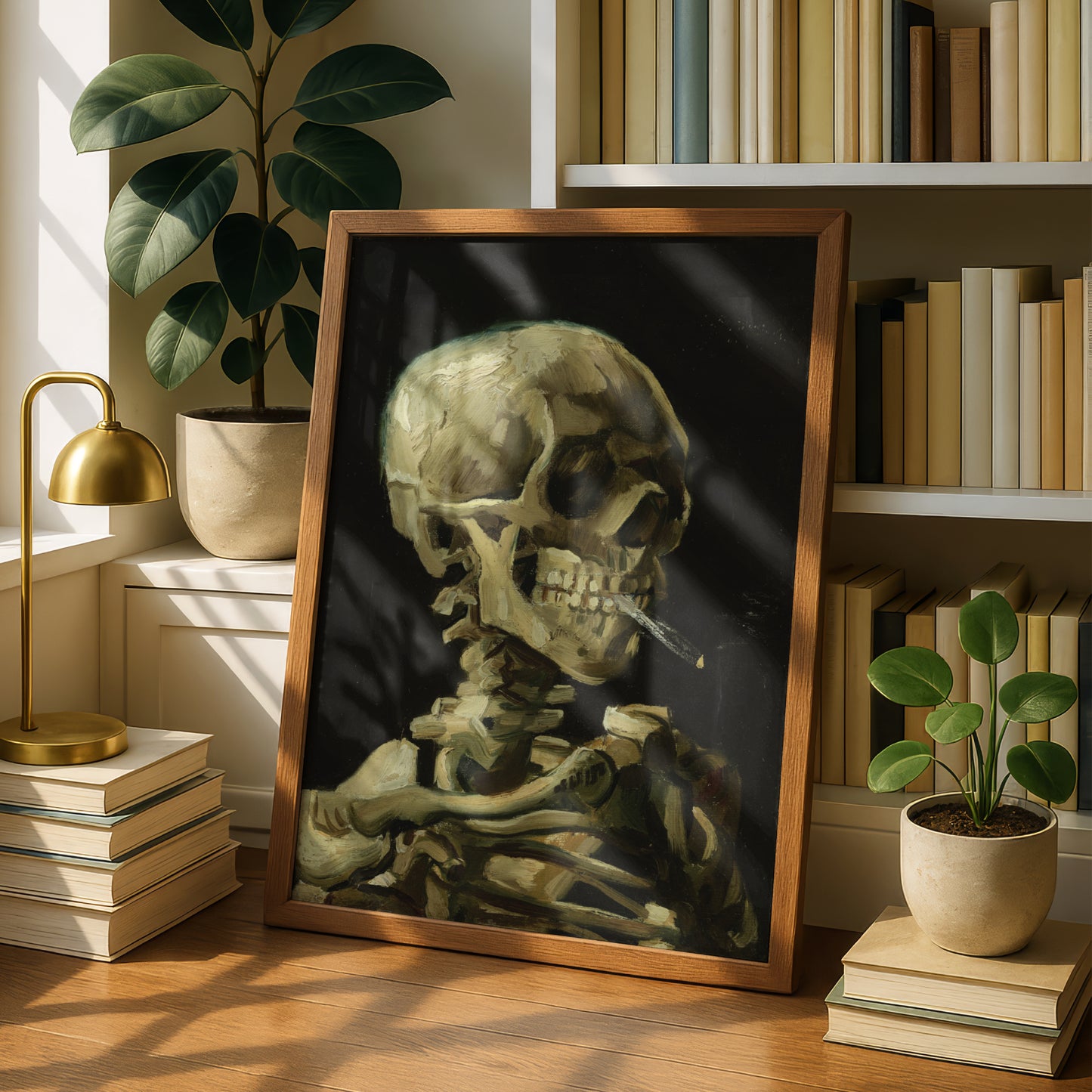 Head of a Skeleton with a Burning Cigarette by Vincent Van Gogh | Premium Giclée Art Print | Museum Quality Wall Art