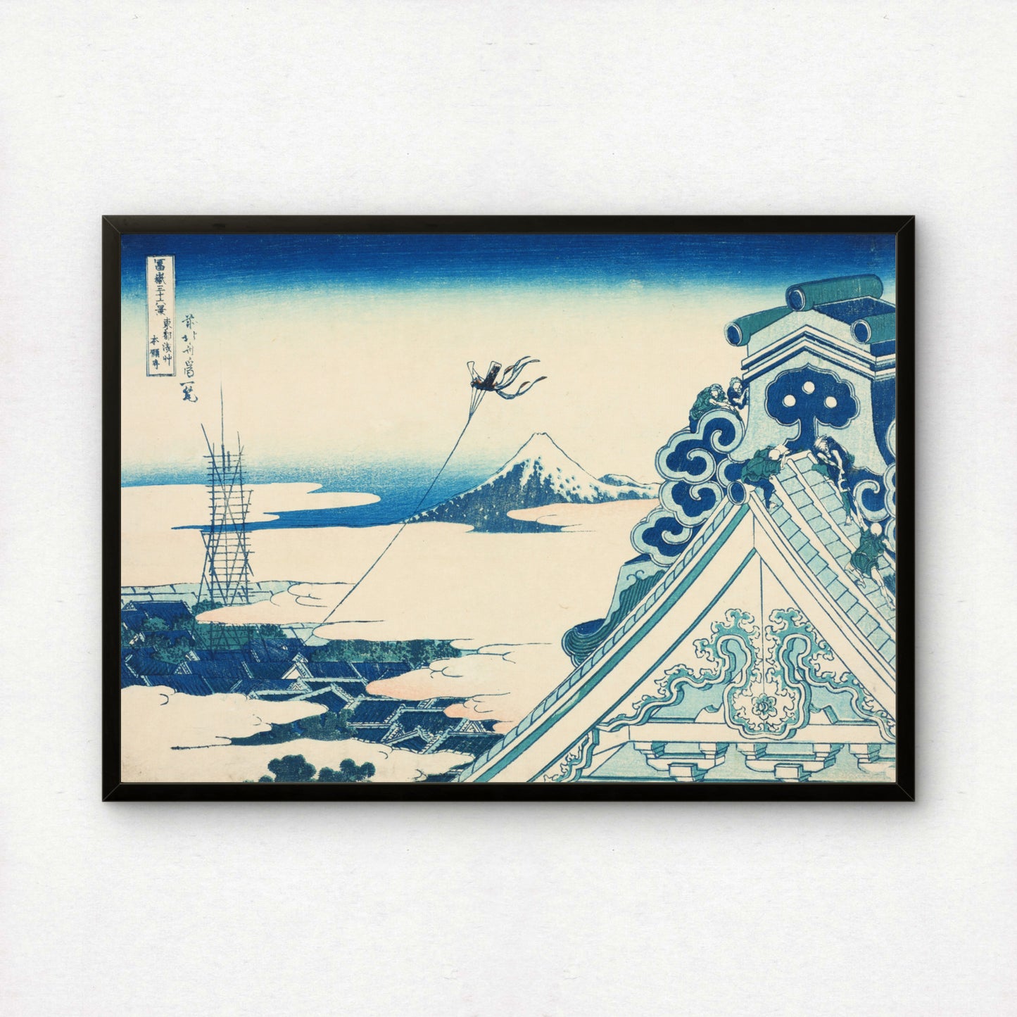 Honganji Temple at Asakusa in Edo by Katsushika Hokusai | Premium Art Print