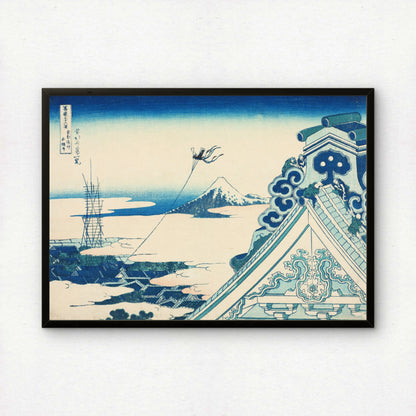 Honganji Temple at Asakusa in Edo by Katsushika Hokusai | Premium Art Print