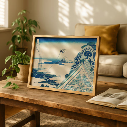 Honganji Temple at Asakusa in Edo by Katsushika Hokusai | Premium Art Print