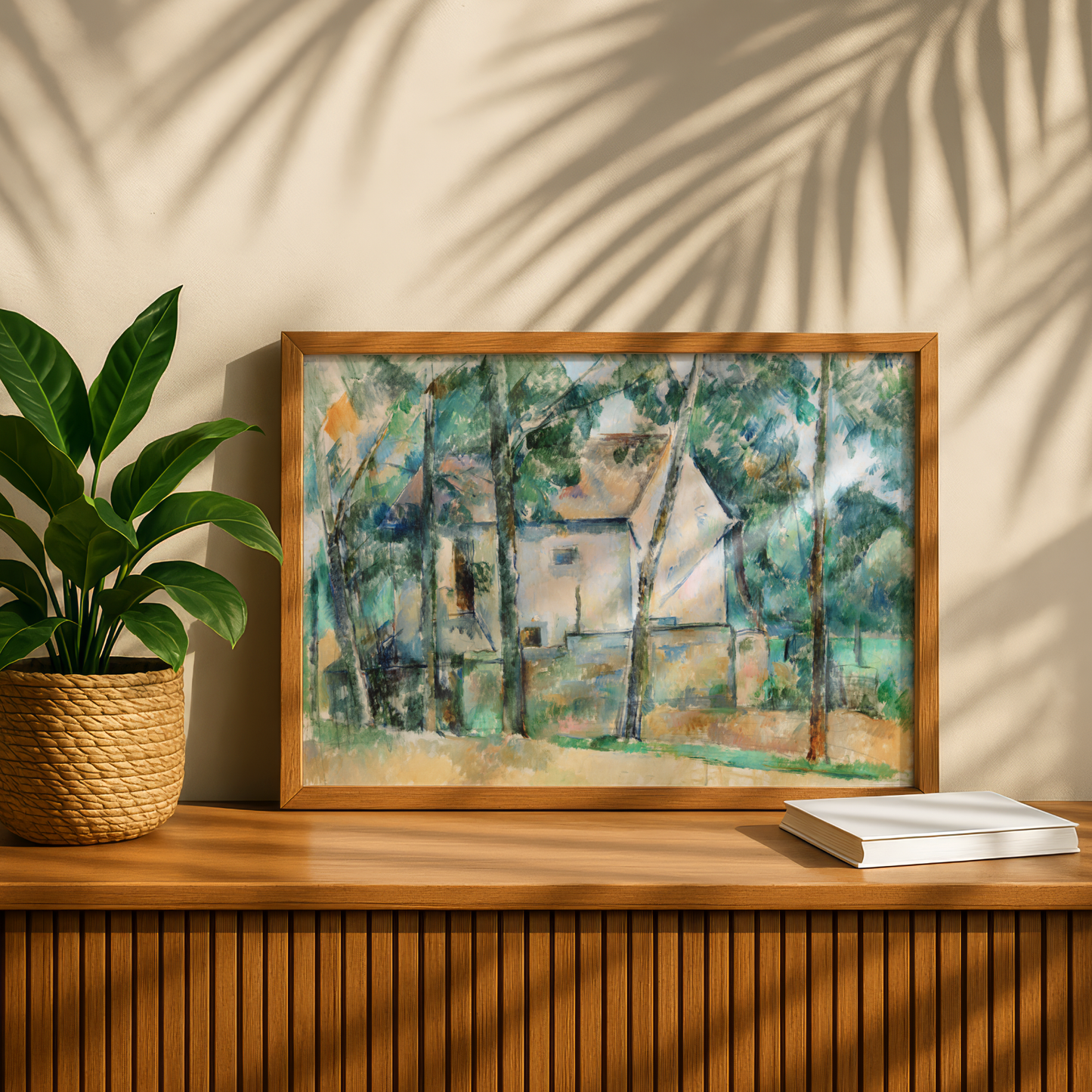 House and Trees by Paul Cezanne Print | Premium Giclee Art Print | Post-Impressionist Wall Art | Museum Quality Reproduction | Fine Art Print