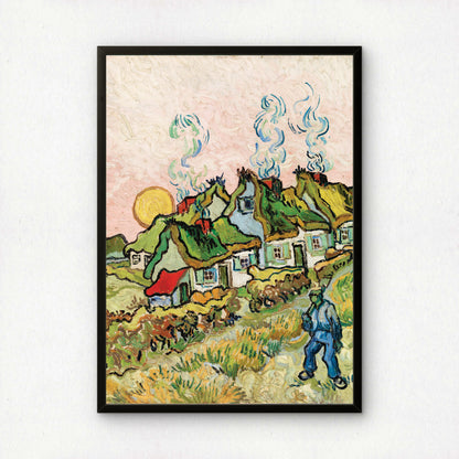 Houses and Figure (1890) by Vincent Van Gogh | Premium Giclée Art Print | Museum Quality Wall Art