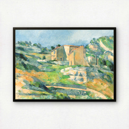 Houses in Provence: The Riaux Valley near L'Estaque by Paul Cezanne Print | Premium Giclee Art Print | Post-Impressionist Wall Art | Museum Quality
