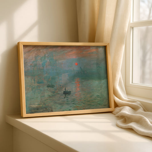 Monet Impression, Sunrise Art Print | Giclee Fine Art Reproduction | Impressionist Wall Decor