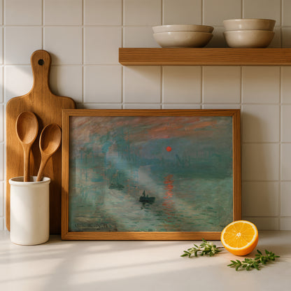 Monet Impression, Sunrise Art Print | Giclee Fine Art Reproduction | Impressionist Wall Decor