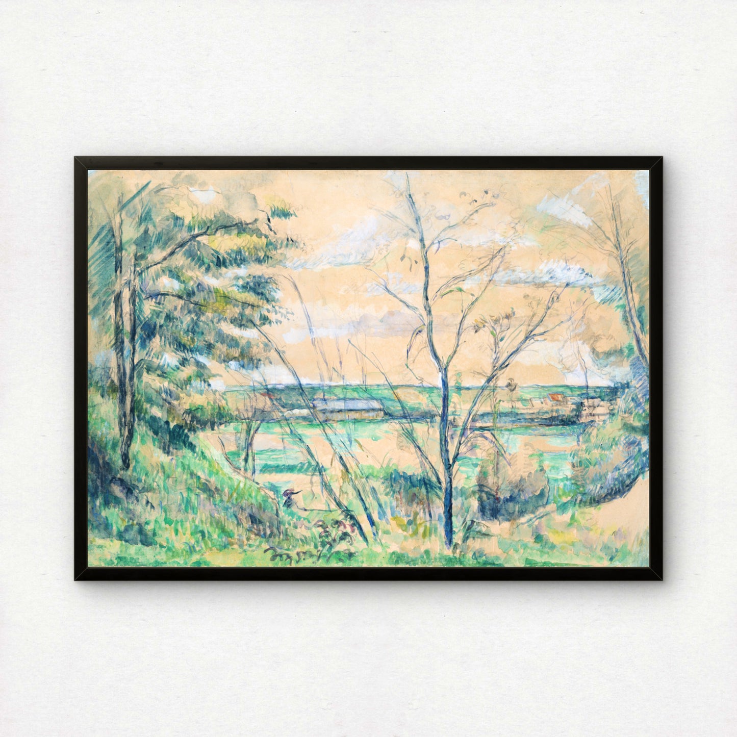 In the Oise Valley by Paul Cezanne Print | Premium Giclee Art Print | Post-Impressionist Wall Art | Museum Quality Reproduction | Fine Art Print