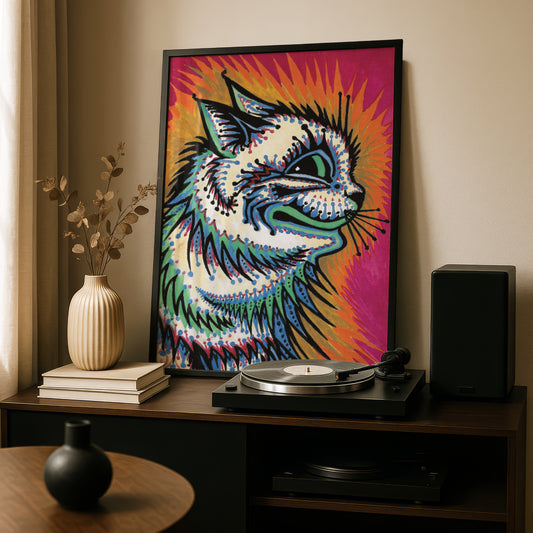 Louis Wain: Kaleidoscope Cat | Beautiful Giclée Art Print | Cat Wall Art | Home Decor