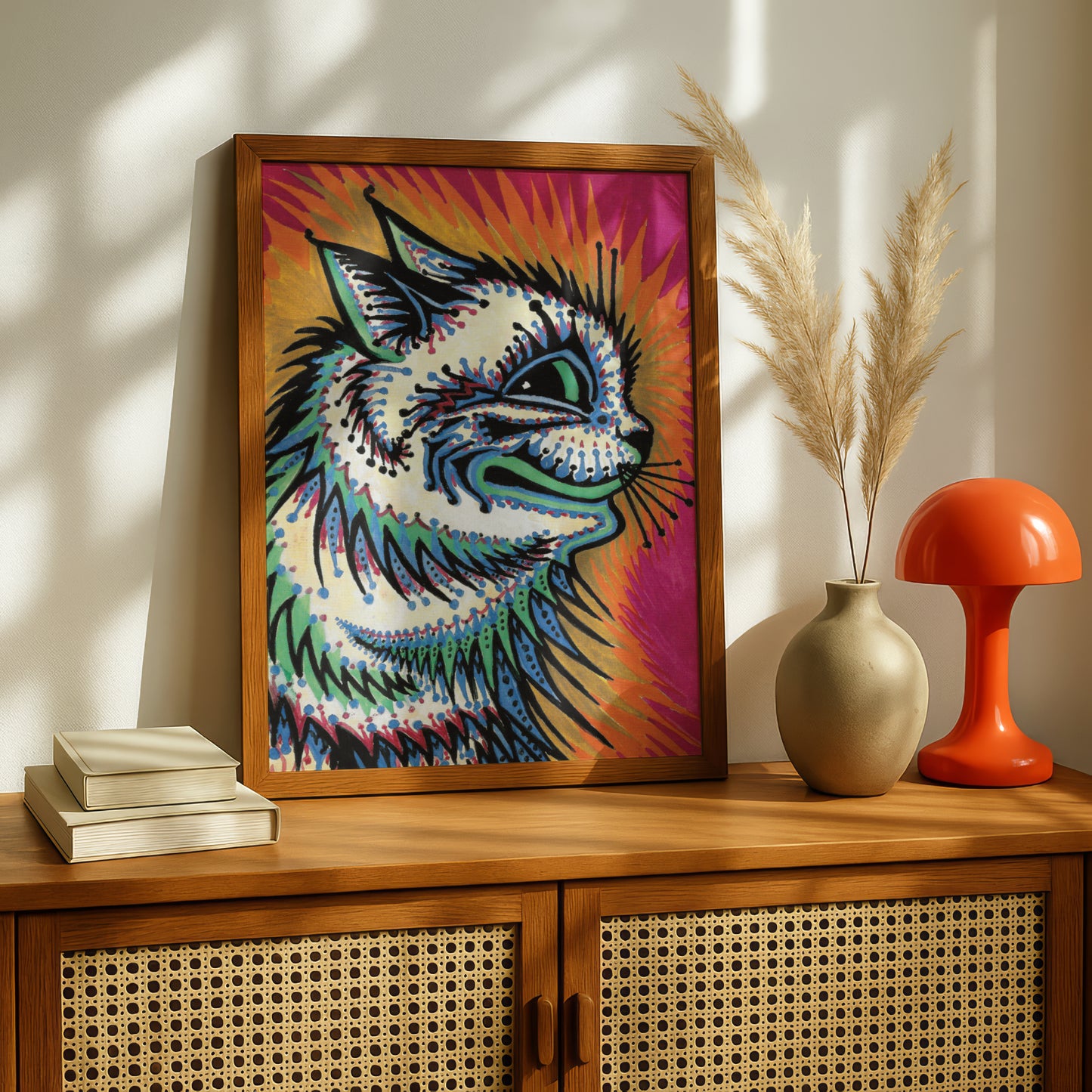 Louis Wain: Kaleidoscope Cat | Beautiful Giclée Art Print | Cat Wall Art | Home Decor