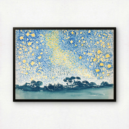 Landscape with Stars by Henri-Edmond Cross Art Print | Pointillism Giclee Reproduction | French Neo-Impressionist Wall Decor
