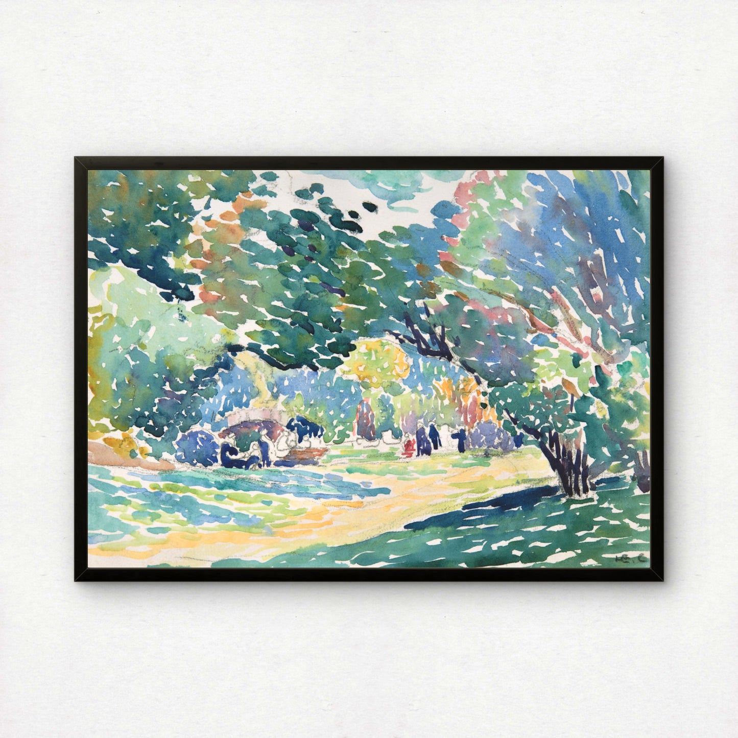 Landscape by Henri-Edmond Cross Art Print | Pointillism Giclee Reproduction | French Neo-Impressionist Wall Decor