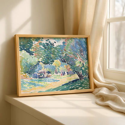 Landscape by Henri-Edmond Cross Art Print | Pointillism Giclee Reproduction | French Neo-Impressionist Wall Decor