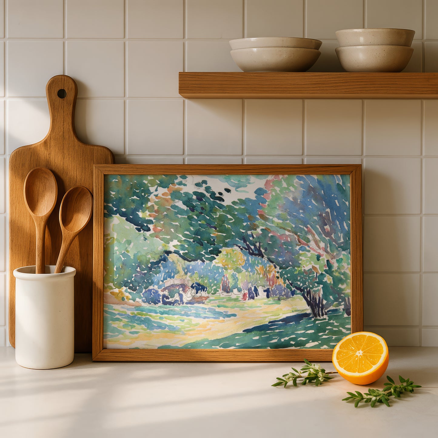 Landscape by Henri-Edmond Cross Art Print | Pointillism Giclee Reproduction | French Neo-Impressionist Wall Decor