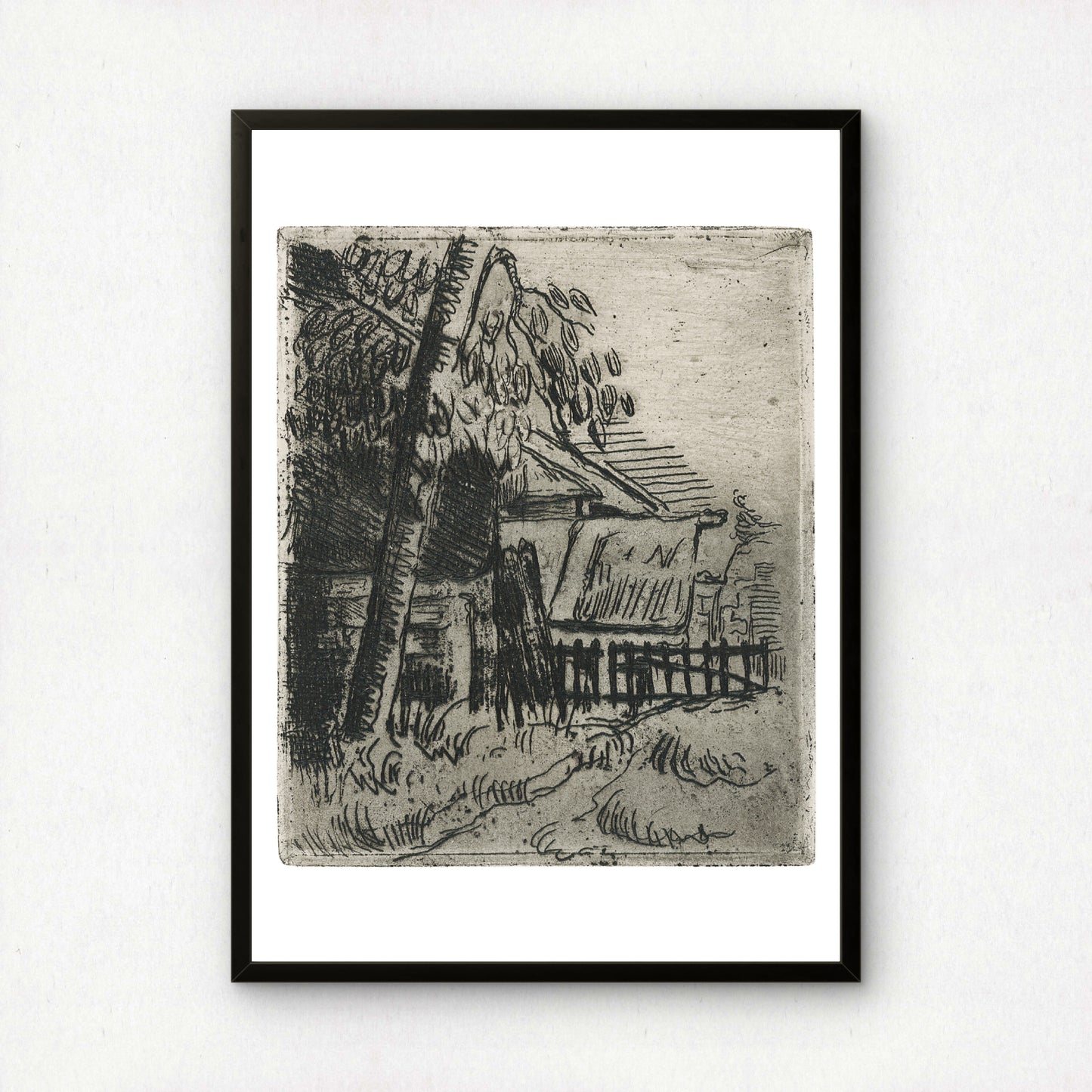 Landscape at Auvers by Paul Cezanne Print | Premium Giclee Art Print | Post-Impressionist Wall Art | Museum Quality Reproduction | Fine Art Print