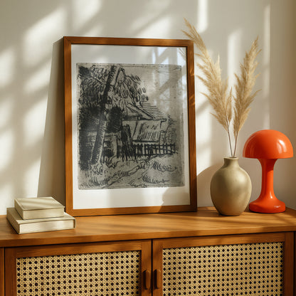 Landscape at Auvers by Paul Cezanne Print | Premium Giclee Art Print | Post-Impressionist Wall Art | Museum Quality Reproduction | Fine Art Print