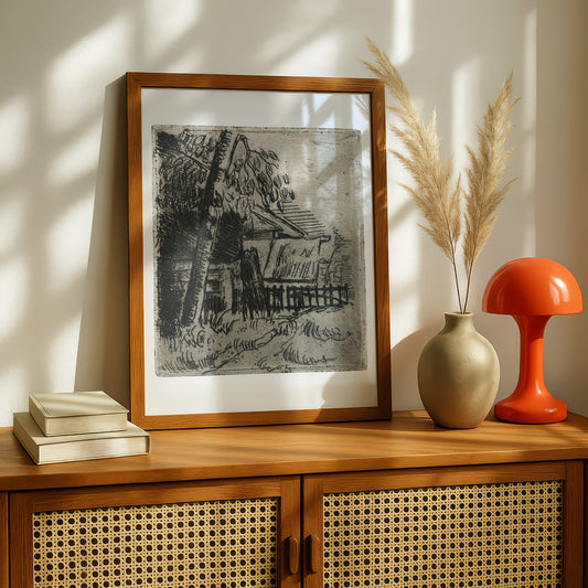 Landscape at Auvers by Paul Cezanne Print | Premium Giclee Art Print | Post-Impressionist Wall Art | Museum Quality Reproduction | Fine Art Print