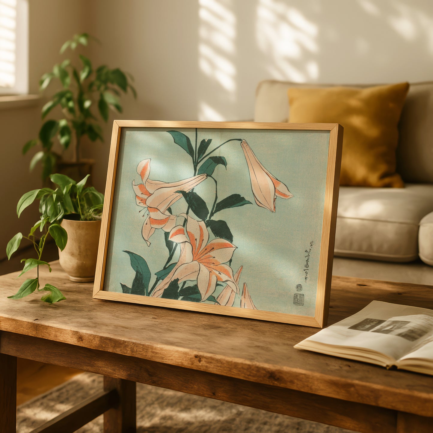 Lilies by Katsushika Hokusai | Premium Art Print